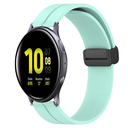 Bracelet de montre en silicone à fermoir magnétique de couleur unie de 20 mm, For Samsung  Galaxy Watch4 Classic 46mm, For Samsung Galaxy Watch Active2 40mm, For Samsung Galaxy Watch Active2 44mm, For Samsung Galaxy Watch 42mm