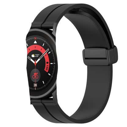 Bracelet de montre en silicone à fermoir magnétique de couleur unie de 20 mm, For Samsung  Galaxy Watch4 Classic 46mm, For Samsung Galaxy Watch Active2 40mm, For Samsung Galaxy Watch Active2 44mm, For Samsung Galaxy Watch 42mm