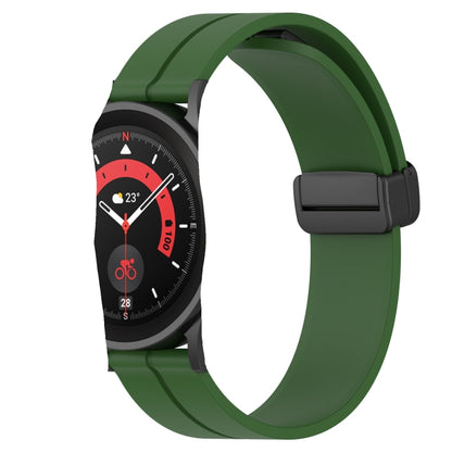 Bracelet de montre en silicone à fermoir magnétique de couleur unie de 20 mm, For Samsung  Galaxy Watch4 Classic 46mm, For Samsung Galaxy Watch Active2 40mm, For Samsung Galaxy Watch Active2 44mm, For Samsung Galaxy Watch 42mm