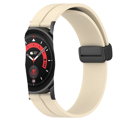 Bracelet de montre en silicone à fermoir magnétique de couleur unie de 20 mm, For Samsung  Galaxy Watch4 Classic 46mm, For Samsung Galaxy Watch Active2 40mm, For Samsung Galaxy Watch Active2 44mm, For Samsung Galaxy Watch 42mm