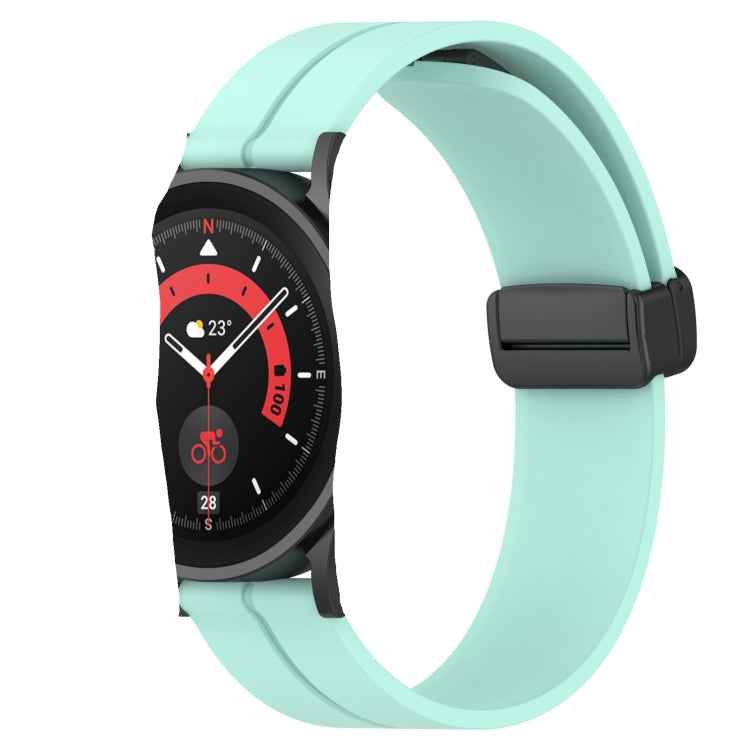 Bracelet de montre en silicone à fermoir magnétique de couleur unie de 20 mm, For Samsung  Galaxy Watch4 Classic 46mm, For Samsung Galaxy Watch Active2 40mm, For Samsung Galaxy Watch Active2 44mm, For Samsung Galaxy Watch 42mm