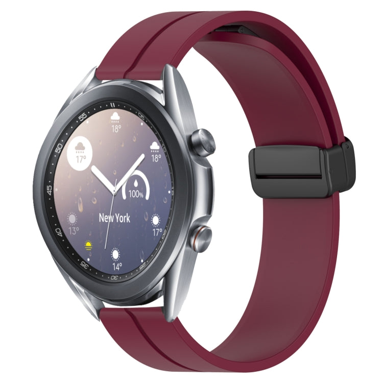 Bracelet de montre en silicone à fermoir magnétique de couleur unie de 22 mm, For Samsung Galaxy Watch3 45mm, For Samsung Galaxy Watch 46mm, For Samsung Gear S3 Classic, For Samsung Gear S3 Frontier