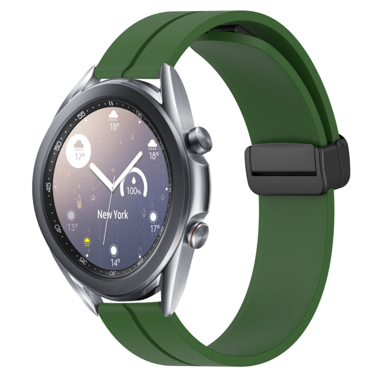 Bracelet de montre en silicone à fermoir magnétique de couleur unie de 22 mm, For Samsung Galaxy Watch3 45mm, For Samsung Galaxy Watch 46mm, For Samsung Gear S3 Classic, For Samsung Gear S3 Frontier