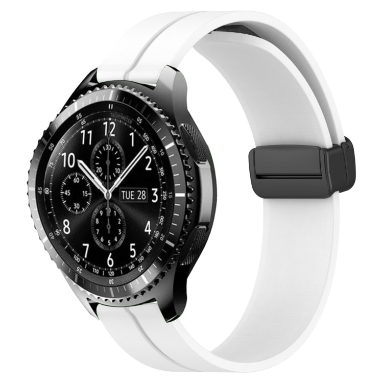 Bracelet de montre en silicone à fermoir magnétique de couleur unie de 22 mm, For Samsung Galaxy Watch3 45mm, For Samsung Galaxy Watch 46mm, For Samsung Gear S3 Classic, For Samsung Gear S3 Frontier