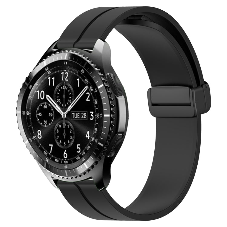 Bracelet de montre en silicone à fermoir magnétique de couleur unie de 22 mm, For Samsung Galaxy Watch3 45mm, For Samsung Galaxy Watch 46mm, For Samsung Gear S3 Classic, For Samsung Gear S3 Frontier