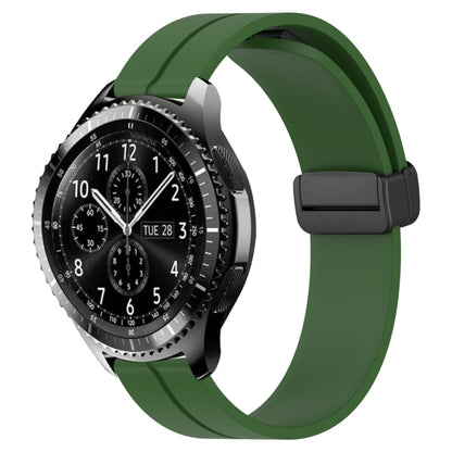 Bracelet de montre en silicone à fermoir magnétique de couleur unie de 22 mm, For Samsung Galaxy Watch3 45mm, For Samsung Galaxy Watch 46mm, For Samsung Gear S3 Classic, For Samsung Gear S3 Frontier