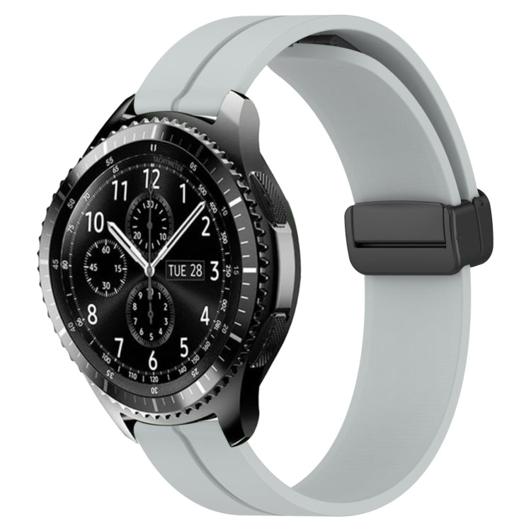 Bracelet de montre en silicone à fermoir magnétique de couleur unie de 22 mm, For Samsung Galaxy Watch3 45mm, For Samsung Galaxy Watch 46mm, For Samsung Gear S3 Classic, For Samsung Gear S3 Frontier