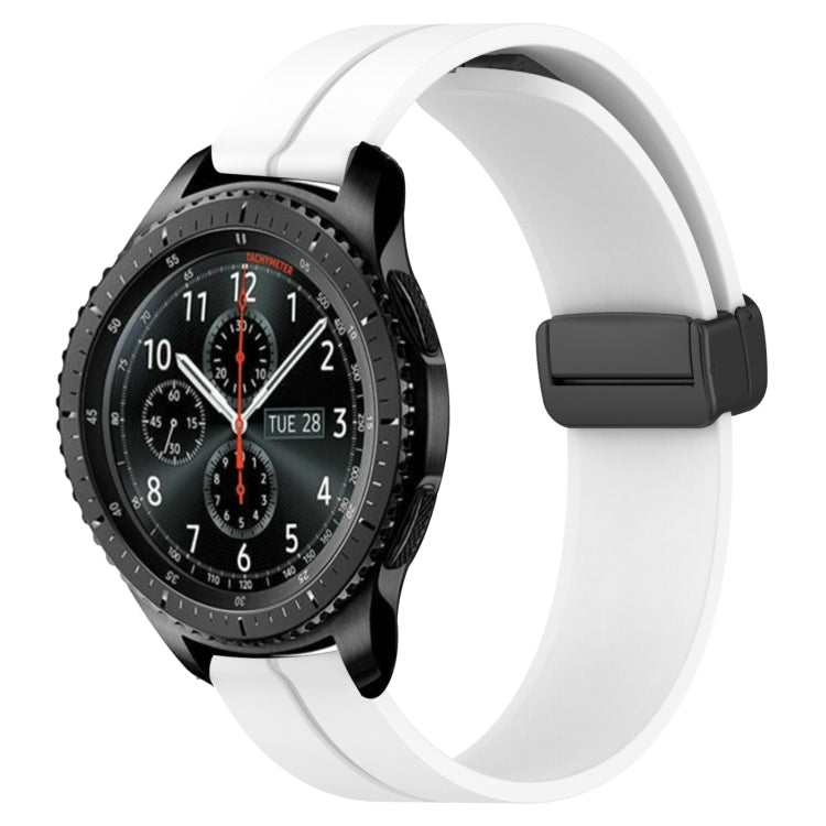 Bracelet de montre en silicone à fermoir magnétique de couleur unie de 22 mm, For Samsung Galaxy Watch3 45mm, For Samsung Galaxy Watch 46mm, For Samsung Gear S3 Classic, For Samsung Gear S3 Frontier