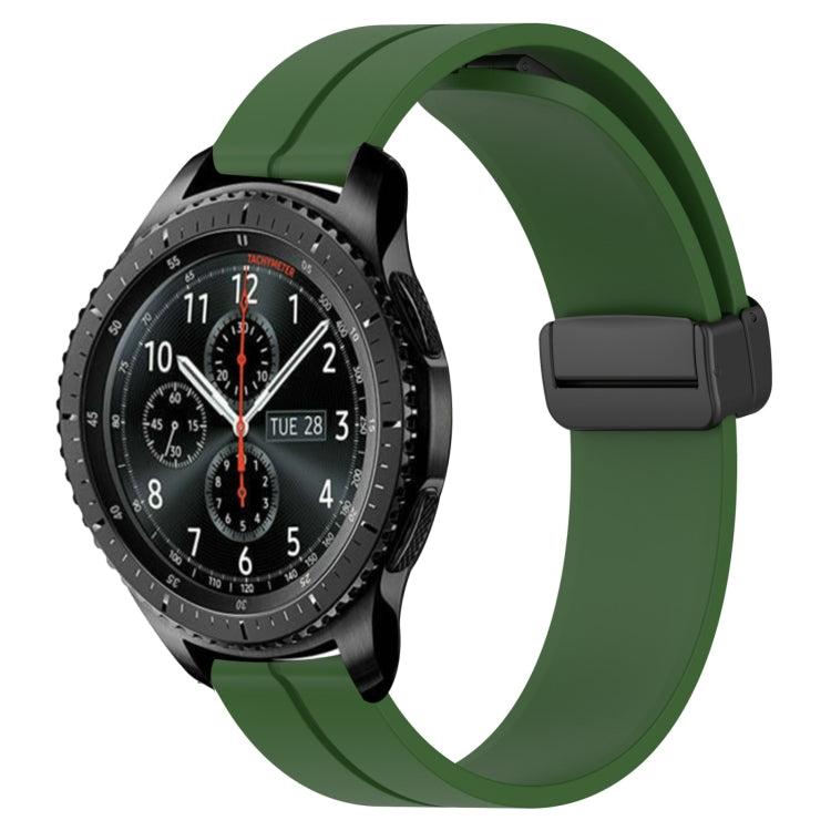 Bracelet de montre en silicone à fermoir magnétique de couleur unie de 22 mm, For Samsung Galaxy Watch3 45mm, For Samsung Galaxy Watch 46mm, For Samsung Gear S3 Classic, For Samsung Gear S3 Frontier