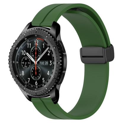 Bracelet de montre en silicone à fermoir magnétique de couleur unie de 22 mm, For Samsung Galaxy Watch3 45mm, For Samsung Galaxy Watch 46mm, For Samsung Gear S3 Classic, For Samsung Gear S3 Frontier