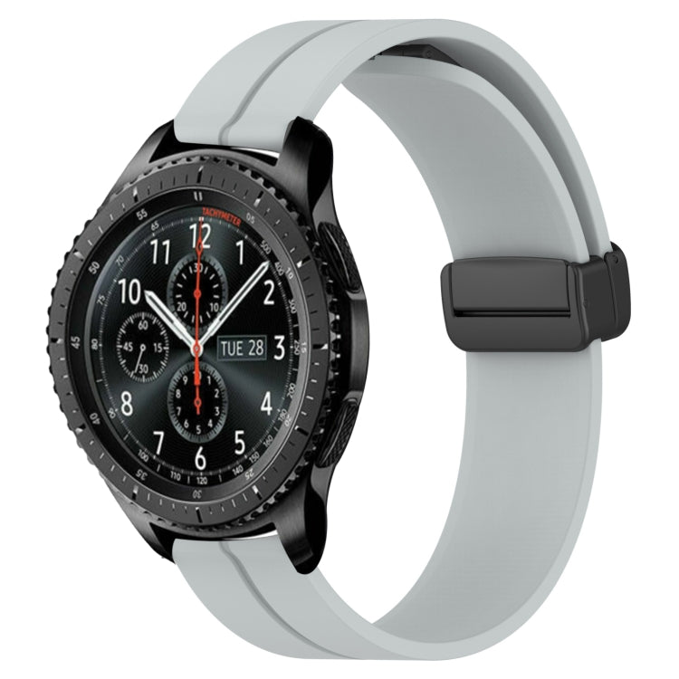 Bracelet de montre en silicone à fermoir magnétique de couleur unie de 22 mm, For Samsung Galaxy Watch3 45mm, For Samsung Galaxy Watch 46mm, For Samsung Gear S3 Classic, For Samsung Gear S3 Frontier