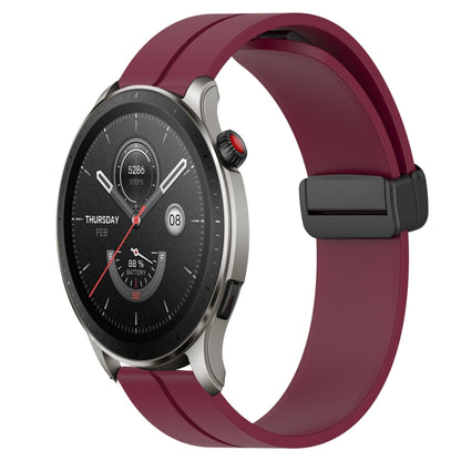 Bracelet de montre en silicone à fermoir magnétique de couleur unie de 22 mm, For Amazfit GTR 4, For Amazfit GTR 3, For Amazfit GTR 3 Pro, For Amazfit GTR 2e, For Amazfit GTR 2, For Amazfit 3