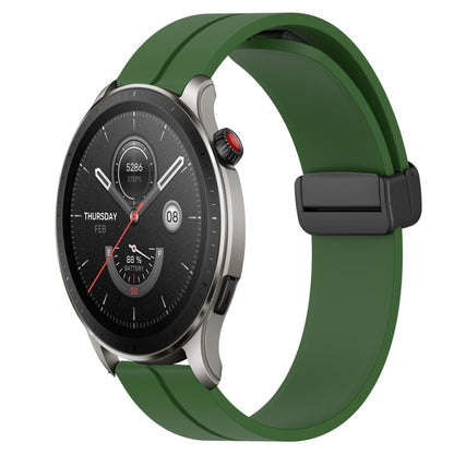Bracelet de montre en silicone à fermoir magnétique de couleur unie de 22 mm, For Amazfit GTR 4, For Amazfit GTR 3, For Amazfit GTR 3 Pro, For Amazfit GTR 2e, For Amazfit GTR 2, For Amazfit 3