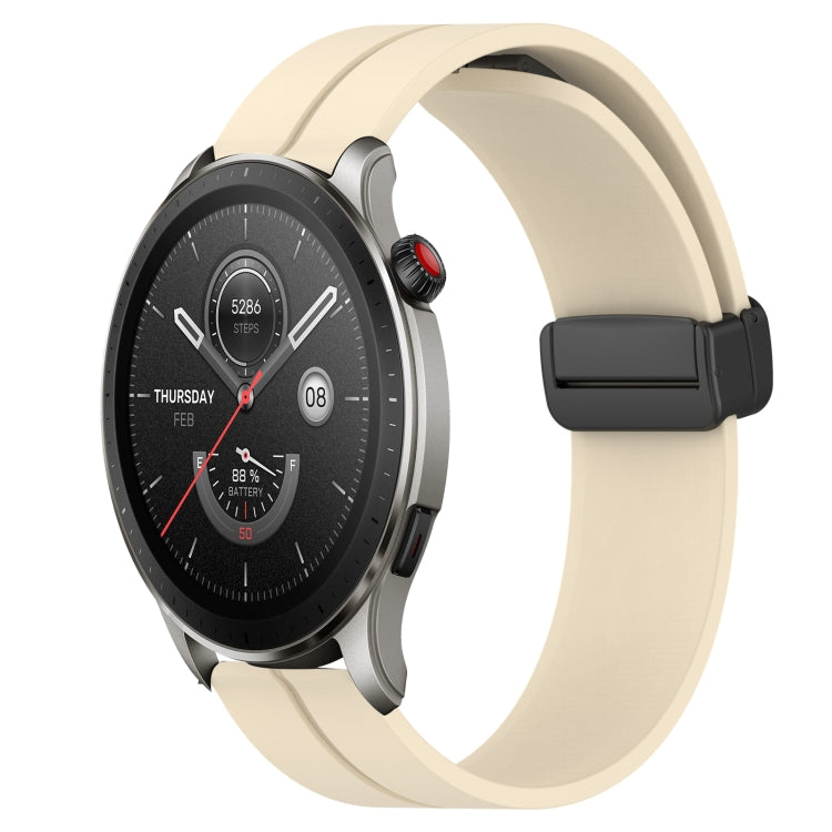 Bracelet de montre en silicone à fermoir magnétique de couleur unie de 22 mm, For Amazfit GTR 4, For Amazfit GTR 3, For Amazfit GTR 3 Pro, For Amazfit GTR 2e, For Amazfit GTR 2, For Amazfit 3