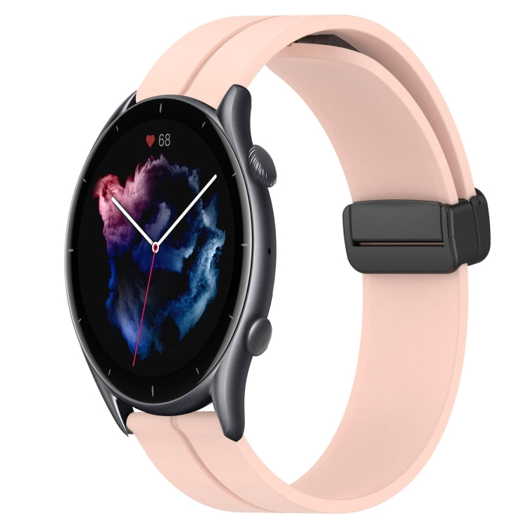 Bracelet de montre en silicone à fermoir magnétique de couleur unie de 22 mm, For Amazfit GTR 4, For Amazfit GTR 3, For Amazfit GTR 3 Pro, For Amazfit GTR 2e, For Amazfit GTR 2, For Amazfit 3