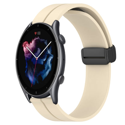 Bracelet de montre en silicone à fermoir magnétique de couleur unie de 22 mm, For Amazfit GTR 4, For Amazfit GTR 3, For Amazfit GTR 3 Pro, For Amazfit GTR 2e, For Amazfit GTR 2, For Amazfit 3