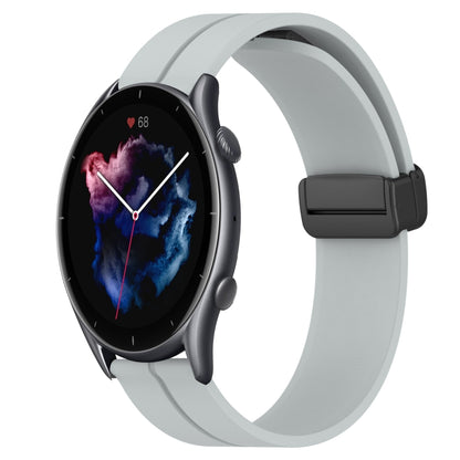 Bracelet de montre en silicone à fermoir magnétique de couleur unie de 22 mm, For Amazfit GTR 4, For Amazfit GTR 3, For Amazfit GTR 3 Pro, For Amazfit GTR 2e, For Amazfit GTR 2, For Amazfit 3