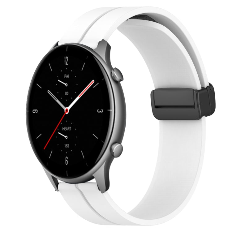 Bracelet de montre en silicone à fermoir magnétique de couleur unie de 22 mm, For Amazfit GTR 4, For Amazfit GTR 3, For Amazfit GTR 3 Pro, For Amazfit GTR 2e, For Amazfit GTR 2, For Amazfit 3