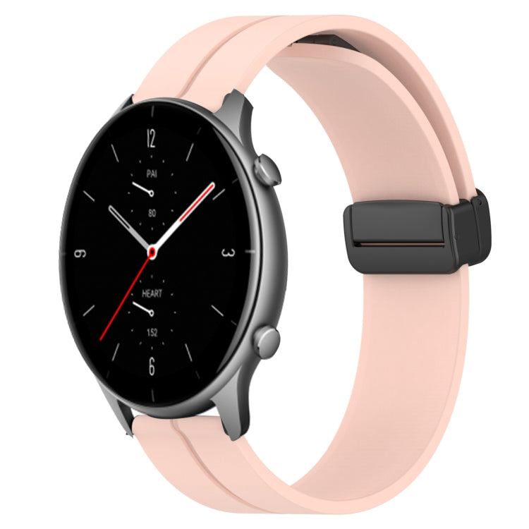 Bracelet de montre en silicone à fermoir magnétique de couleur unie de 22 mm, For Amazfit GTR 4, For Amazfit GTR 3, For Amazfit GTR 3 Pro, For Amazfit GTR 2e, For Amazfit GTR 2, For Amazfit 3