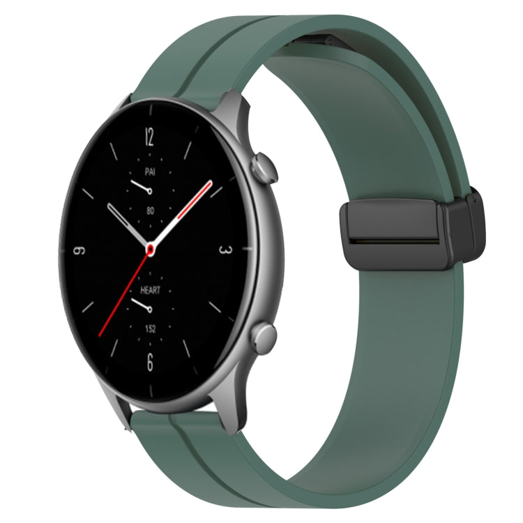 Bracelet de montre en silicone à fermoir magnétique de couleur unie de 22 mm, For Amazfit GTR 4, For Amazfit GTR 3, For Amazfit GTR 3 Pro, For Amazfit GTR 2e, For Amazfit GTR 2, For Amazfit 3