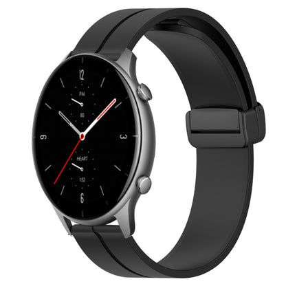 Bracelet de montre en silicone à fermoir magnétique de couleur unie de 22 mm, For Amazfit GTR 4, For Amazfit GTR 3, For Amazfit GTR 3 Pro, For Amazfit GTR 2e, For Amazfit GTR 2, For Amazfit 3