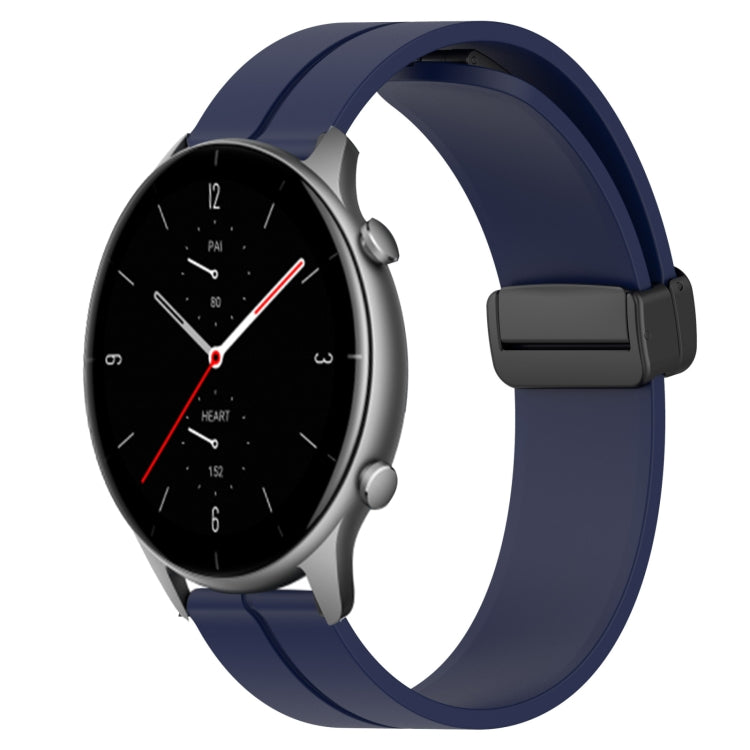 Bracelet de montre en silicone à fermoir magnétique de couleur unie de 22 mm, For Amazfit GTR 4, For Amazfit GTR 3, For Amazfit GTR 3 Pro, For Amazfit GTR 2e, For Amazfit GTR 2, For Amazfit 3