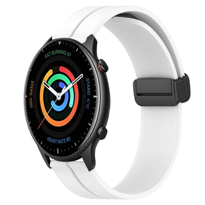 Bracelet de montre en silicone à fermoir magnétique de couleur unie de 22 mm, For Amazfit GTR 4, For Amazfit GTR 3, For Amazfit GTR 3 Pro, For Amazfit GTR 2e, For Amazfit GTR 2, For Amazfit 3