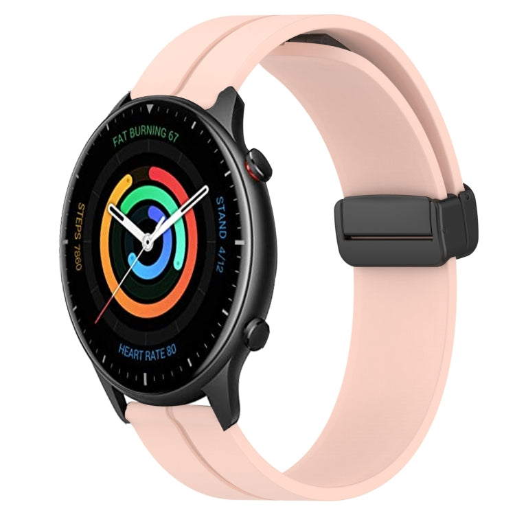 Bracelet de montre en silicone à fermoir magnétique de couleur unie de 22 mm, For Amazfit GTR 4, For Amazfit GTR 3, For Amazfit GTR 3 Pro, For Amazfit GTR 2e, For Amazfit GTR 2, For Amazfit 3