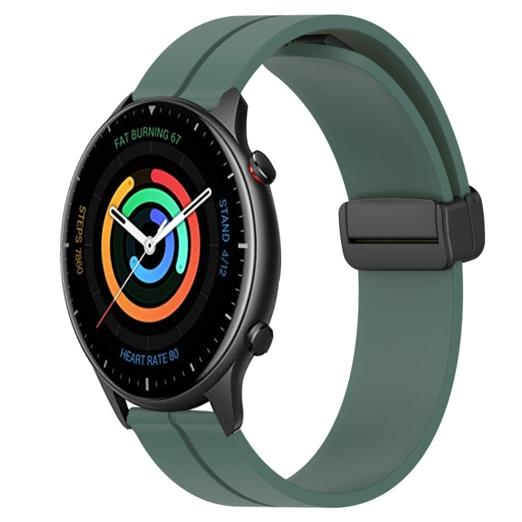 Bracelet de montre en silicone à fermoir magnétique de couleur unie de 22 mm, For Amazfit GTR 4, For Amazfit GTR 3, For Amazfit GTR 3 Pro, For Amazfit GTR 2e, For Amazfit GTR 2, For Amazfit 3
