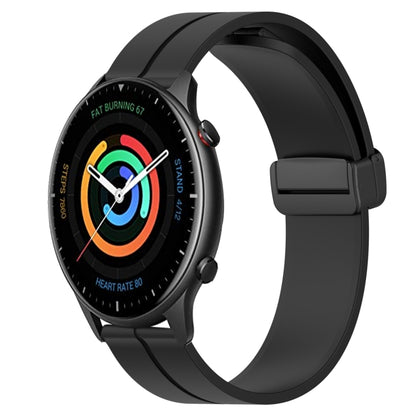 Bracelet de montre en silicone à fermoir magnétique de couleur unie de 22 mm, For Amazfit GTR 4, For Amazfit GTR 3, For Amazfit GTR 3 Pro, For Amazfit GTR 2e, For Amazfit GTR 2, For Amazfit 3