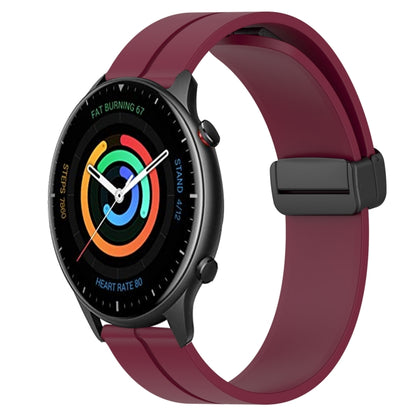 Bracelet de montre en silicone à fermoir magnétique de couleur unie de 22 mm, For Amazfit GTR 4, For Amazfit GTR 3, For Amazfit GTR 3 Pro, For Amazfit GTR 2e, For Amazfit GTR 2, For Amazfit 3