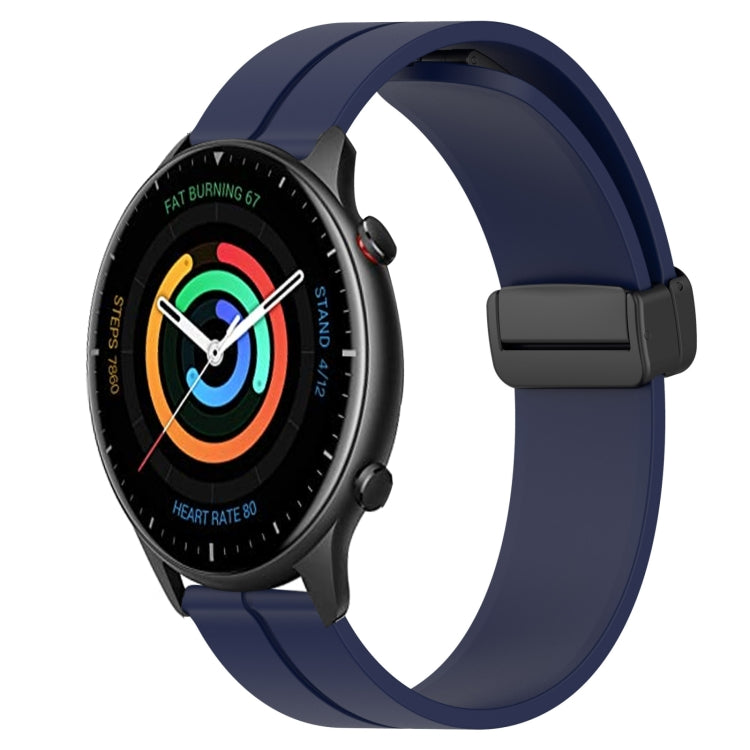 Bracelet de montre en silicone à fermoir magnétique de couleur unie de 22 mm, For Amazfit GTR 4, For Amazfit GTR 3, For Amazfit GTR 3 Pro, For Amazfit GTR 2e, For Amazfit GTR 2, For Amazfit 3