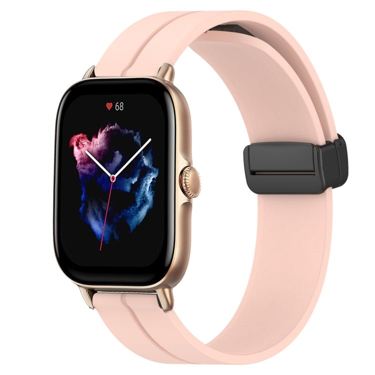 Bracelet de montre en silicone à fermoir magnétique de couleur unie de 22 mm, For Amazfit GTR 4, For Amazfit GTR 3, For Amazfit GTR 3 Pro, For Amazfit GTR 2e, For Amazfit GTR 2, For Amazfit 3