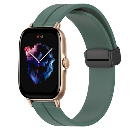Bracelet de montre en silicone à fermoir magnétique de couleur unie de 22 mm, For Amazfit GTR 4, For Amazfit GTR 3, For Amazfit GTR 3 Pro, For Amazfit GTR 2e, For Amazfit GTR 2, For Amazfit 3