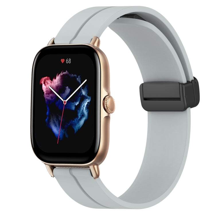 Bracelet de montre en silicone à fermoir magnétique de couleur unie de 22 mm, For Amazfit GTR 4, For Amazfit GTR 3, For Amazfit GTR 3 Pro, For Amazfit GTR 2e, For Amazfit GTR 2, For Amazfit 3