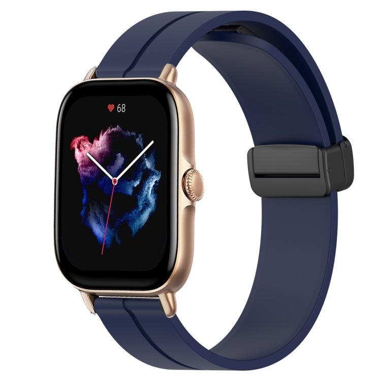 Bracelet de montre en silicone à fermoir magnétique de couleur unie de 22 mm, For Amazfit GTR 4, For Amazfit GTR 3, For Amazfit GTR 3 Pro, For Amazfit GTR 2e, For Amazfit GTR 2, For Amazfit 3