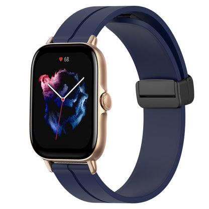 Bracelet de montre en silicone à fermoir magnétique de couleur unie de 22 mm, For Amazfit GTR 4, For Amazfit GTR 3, For Amazfit GTR 3 Pro, For Amazfit GTR 2e, For Amazfit GTR 2, For Amazfit 3