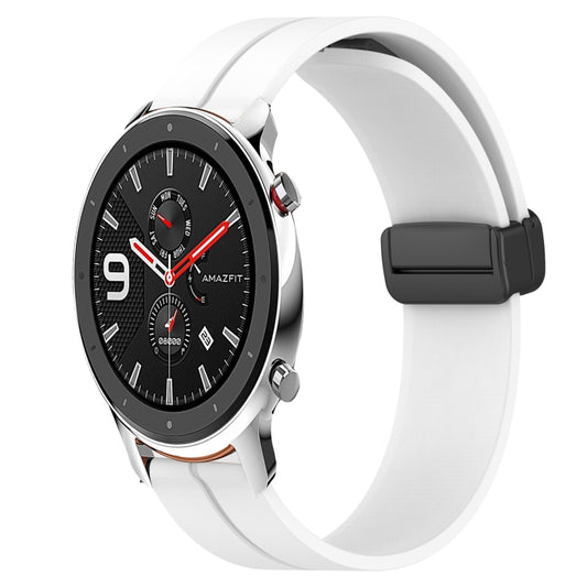 Bracelet de montre en silicone à fermoir magnétique de couleur unie de 22 mm, For Amazfit GTR 47mm