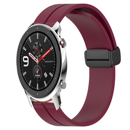 Bracelet de montre en silicone à fermoir magnétique de couleur unie de 22 mm, For Amazfit GTR 47mm