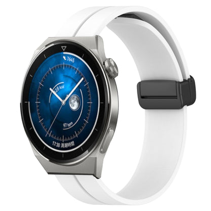 Bracelet de montre en silicone à fermoir magnétique de couleur unie de 22 mm, For Huawei Watch GT3 Pro 46mm, For Huawei Watch GT3 46mm, For Huawei Watch GT Runner, For Huawei Watch 3, For Huawei Watch 3 Pro, For Huawei GT2 Pro