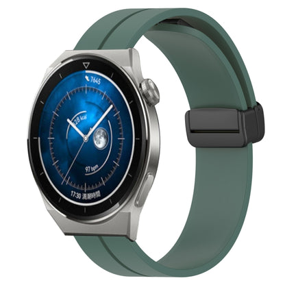 Bracelet de montre en silicone à fermoir magnétique de couleur unie de 22 mm, For Huawei Watch GT3 Pro 46mm, For Huawei Watch GT3 46mm, For Huawei Watch GT Runner, For Huawei Watch 3, For Huawei Watch 3 Pro, For Huawei GT2 Pro