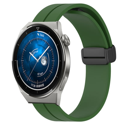 Bracelet de montre en silicone à fermoir magnétique de couleur unie de 22 mm, For Huawei Watch GT3 Pro 46mm, For Huawei Watch GT3 46mm, For Huawei Watch GT Runner, For Huawei Watch 3, For Huawei Watch 3 Pro, For Huawei GT2 Pro
