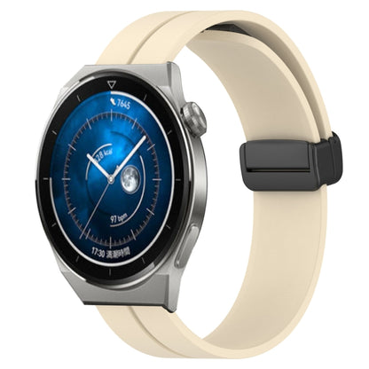 Bracelet de montre en silicone à fermoir magnétique de couleur unie de 22 mm, For Huawei Watch GT3 Pro 46mm, For Huawei Watch GT3 46mm, For Huawei Watch GT Runner, For Huawei Watch 3, For Huawei Watch 3 Pro, For Huawei GT2 Pro