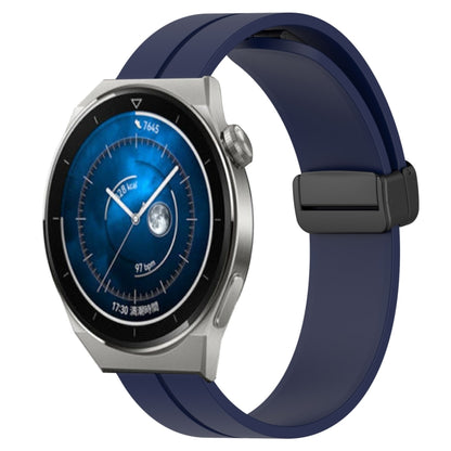 Bracelet de montre en silicone à fermoir magnétique de couleur unie de 22 mm, For Huawei Watch GT3 Pro 46mm, For Huawei Watch GT3 46mm, For Huawei Watch GT Runner, For Huawei Watch 3, For Huawei Watch 3 Pro, For Huawei GT2 Pro