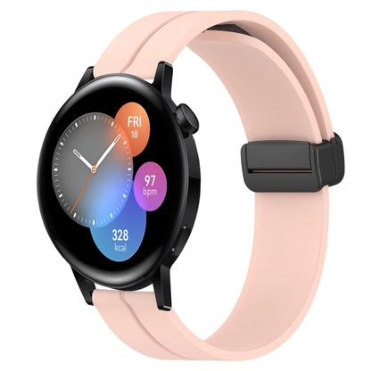 Bracelet de montre en silicone à fermoir magnétique de couleur unie de 22 mm, For Huawei Watch GT3 Pro 46mm, For Huawei Watch GT3 46mm, For Huawei Watch GT Runner, For Huawei Watch 3, For Huawei Watch 3 Pro, For Huawei GT2 Pro