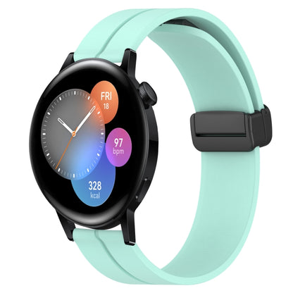 Bracelet de montre en silicone à fermoir magnétique de couleur unie de 22 mm, For Huawei Watch GT3 Pro 46mm, For Huawei Watch GT3 46mm, For Huawei Watch GT Runner, For Huawei Watch 3, For Huawei Watch 3 Pro, For Huawei GT2 Pro