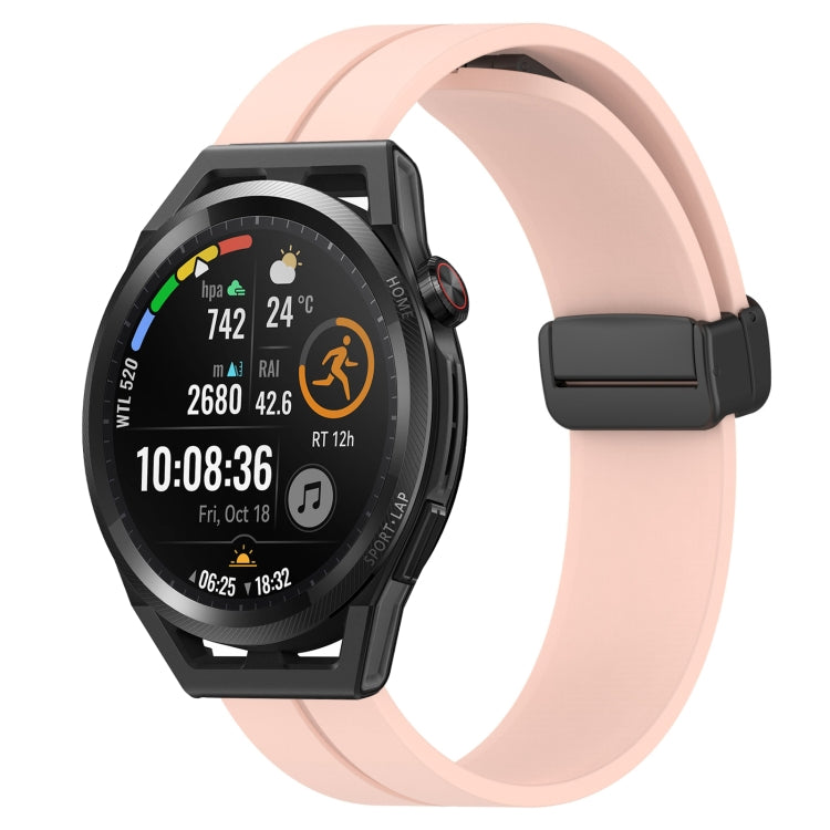 Bracelet de montre en silicone à fermoir magnétique de couleur unie de 22 mm, For Huawei Watch GT3 Pro 46mm, For Huawei Watch GT3 46mm, For Huawei Watch GT Runner, For Huawei Watch 3, For Huawei Watch 3 Pro, For Huawei GT2 Pro