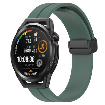 Bracelet de montre en silicone à fermoir magnétique de couleur unie de 22 mm, For Huawei Watch GT3 Pro 46mm, For Huawei Watch GT3 46mm, For Huawei Watch GT Runner, For Huawei Watch 3, For Huawei Watch 3 Pro, For Huawei GT2 Pro