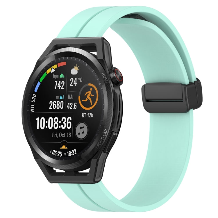 Bracelet de montre en silicone à fermoir magnétique de couleur unie de 22 mm, For Huawei Watch GT3 Pro 46mm, For Huawei Watch GT3 46mm, For Huawei Watch GT Runner, For Huawei Watch 3, For Huawei Watch 3 Pro, For Huawei GT2 Pro