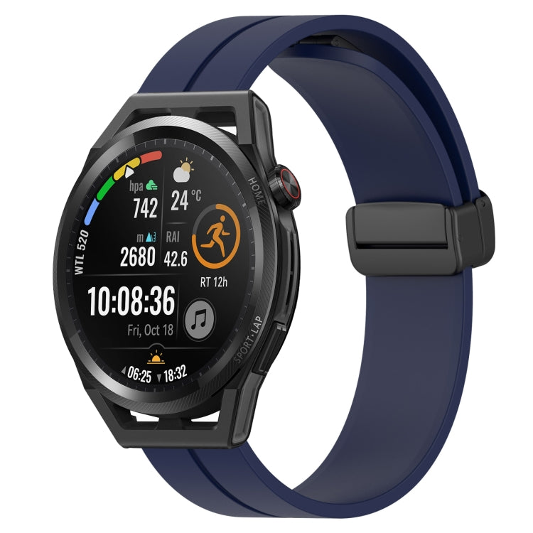 Bracelet de montre en silicone à fermoir magnétique de couleur unie de 22 mm, For Huawei Watch GT3 Pro 46mm, For Huawei Watch GT3 46mm, For Huawei Watch GT Runner, For Huawei Watch 3, For Huawei Watch 3 Pro, For Huawei GT2 Pro